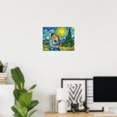 Vincent Van Gogh verliebt -- WONKY ART Poster (Heimbüro)