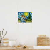 Vincent Van Gogh verliebt -- WONKY ART Poster (Küche)