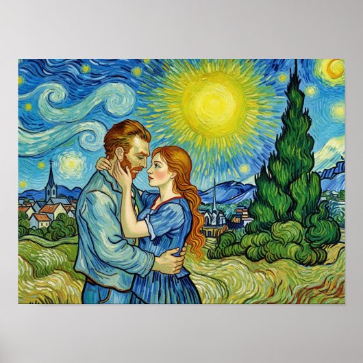 Vincent Van Gogh verliebt -- WONKY ART Poster (Vorne)