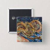 Vincent van Gogh - Vier Schnittblumen Button (Vorne & Hinten)