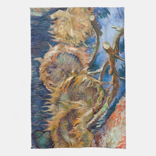 Vincent van Gogh - Vier Schnittblumen Geschirrtuch (Vertikal)