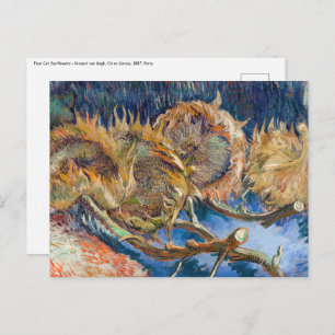 Vincent van Gogh - Vier Schnittblumen Postkarte