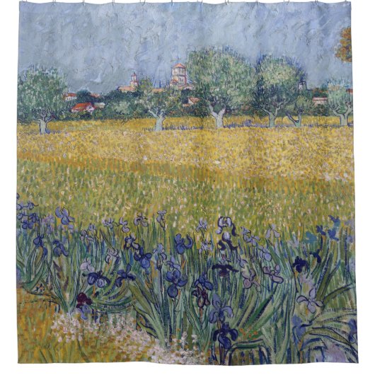 Vincent Van Gogh - View of Arles with Irises Duschvorhang (Vorderseite)