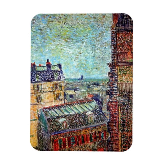 Vincent Van Gogh - View of Paris Pointillism Art Magnet (Vertikal)