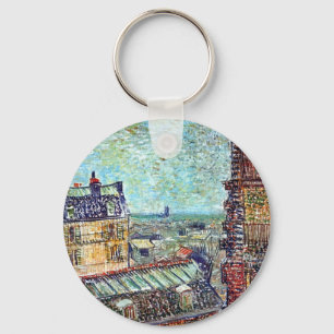 Vincent Van Gogh - View Of Paris Pointillism Art Schlüsselanhänger