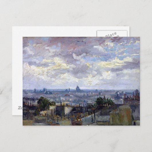 Vincent van Gogh View of Paris Postkarte (Vorne/Hinten)