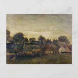 Vincent van Gogh Village at Twilight Painting Postkarte