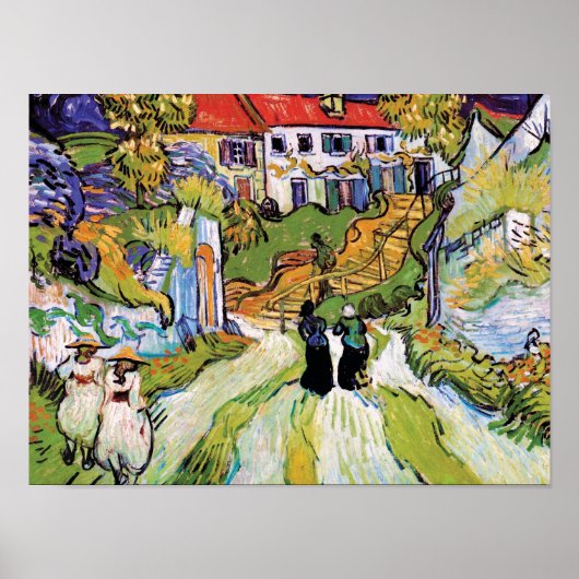 Vincent Van Gogh - Village Street and Steps Poster (Vorne)