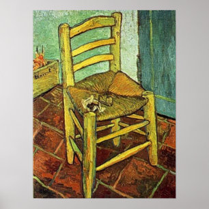 Vincent Van Gogh - Vincent Stuhl mit seiner Pfeife Poster