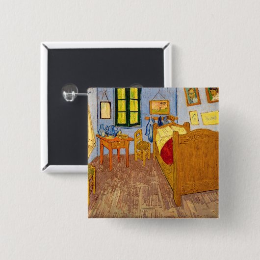 Vincent van Gogh - Vincent's Bedroom in Arles Button (Vorne & Hinten)