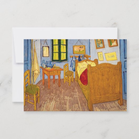 Vincent van Gogh - Vincent's Bedroom in Arles Dankeskarte (Vorderseite)
