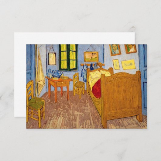 Vincent van Gogh - Vincent's Bedroom in Arles Dankeskarte (Vorne/Hinten)