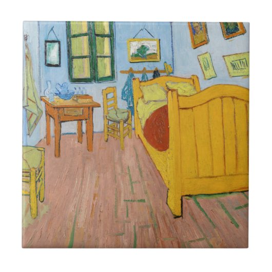 Vincent Van Gogh - Vincent's Bedroom in Arles Fliese (Vorderseite)