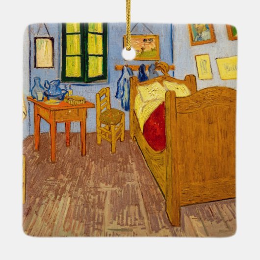 Vincent van Gogh - Vincent's Bedroom in Arles Keramikornament (Rückseite)
