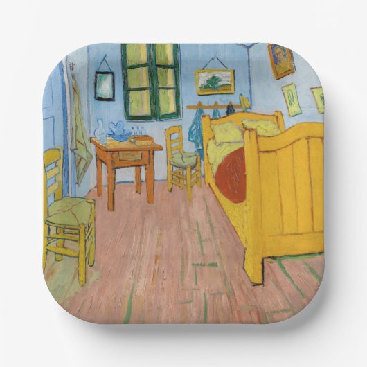 Vincent Van Gogh - Vincent's Bedroom in Arles Pappteller (Vorderseite)