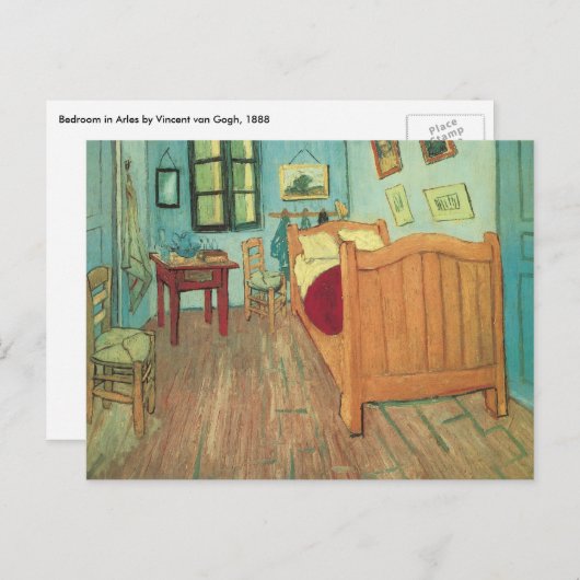 Vincent van Gogh - Vincent's Bedroom in Arles Postkarte (Vorne/Hinten)
