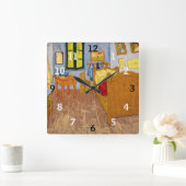 Vincent van Gogh - Vincent's Bedroom in Arles Quadratische Wanduhr (Zuhause)