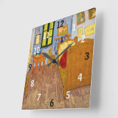 Vincent van Gogh - Vincent's Bedroom in Arles Quadratische Wanduhr (Winkel)