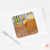 Vincent van Gogh - Vincent's Bedroom in Arles Quadratischer Aufkleber (Umschlag)