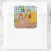 Vincent Van Gogh - Vincent's Bedroom in Arles Quadratischer Aufkleber (Tasche)