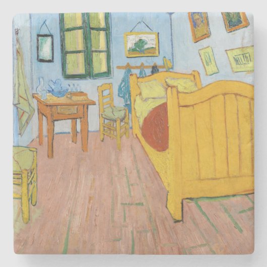 Vincent Van Gogh - Vincent's Bedroom in Arles Steinuntersetzer (Vorderseite)