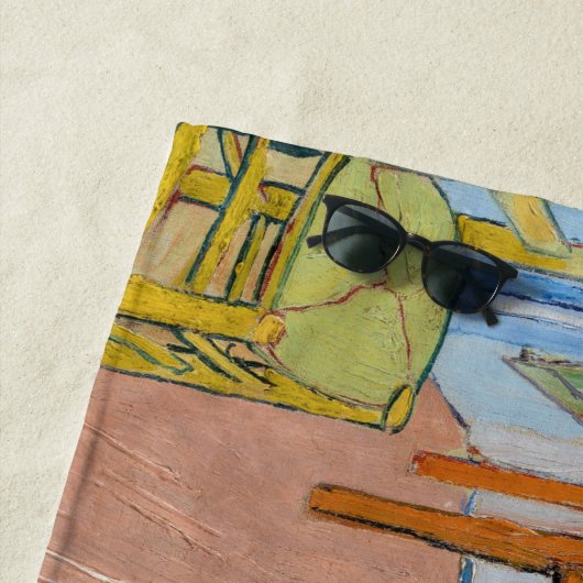 Vincent Van Gogh - Vincent's Bedroom in Arles Strandtuch (Beispiel)