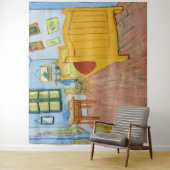 Vincent Van Gogh - Vincent's Bedroom in Arles Wandteppich (Beispiel)