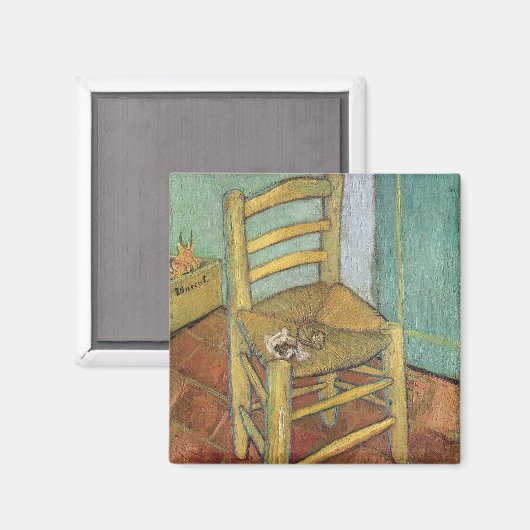Vincent van Gogh | Vincent's Chair, 1888 Magnet (Vorderseite/Rückseite)