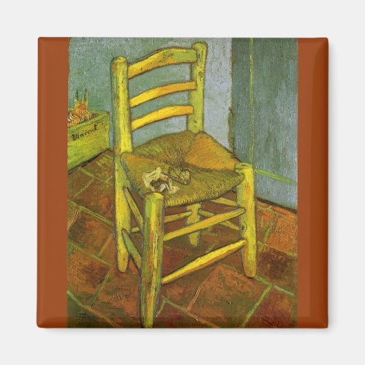 Vincent van Gogh - Vincent's Chair mit Seiner Pipe Magnet (Vorne)