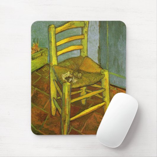 Vincent van Gogh - Vincent's Chair mit Seiner Pipe Mousepad (Mit Mouse)