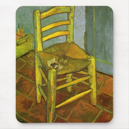 Vincent van Gogh - Vincent's Chair mit Seiner Pipe Mousepad (Vorne)