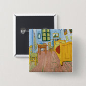 Vincent Van Gogh - Vincents Schlafzimmer in Arles Button (Vorne & Hinten)