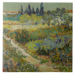 Vincent Van Gogh Vintag Garden at Arles Fliese<br><div class="desc">Ein bezaubernder Ausdruck von "Garten bei Arles", ein Öl auf Leinwand, das 1888 von Vincent van Gogh entworfen wurde. Vincent van Gogh (1853 - 1890) war ein niederländischer postimpressionistischer Maler, der in etwas mehr als einem Jahrzehnt etwa 2.100 Gemälde schuf, darunter etwa 860 Ölgemälde, von denen die meisten in den...</div>