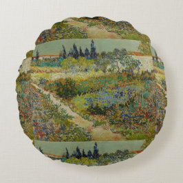 Vincent Van Gogh Vintag Garden at Arles Rundes Kissen