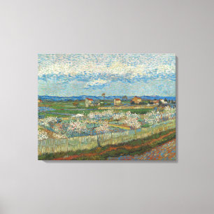 Vincent Van Gogh Vintage Peach Trees in Blossom Leinwanddruck
