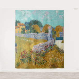 Vincent Van Gogh Vintages Bauernhaus in der Proven Wandteppich