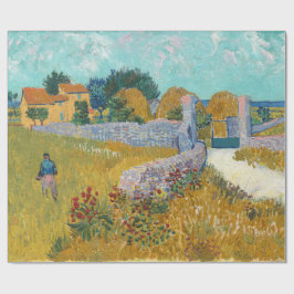 Vincent Van Gogh Vintages Bauernhaus in Provence W Geschenkpapier