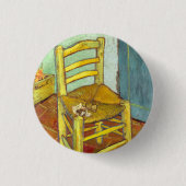 Vincent Van Gogh Vorsitzender mit Pipe Button (Vorderseite)