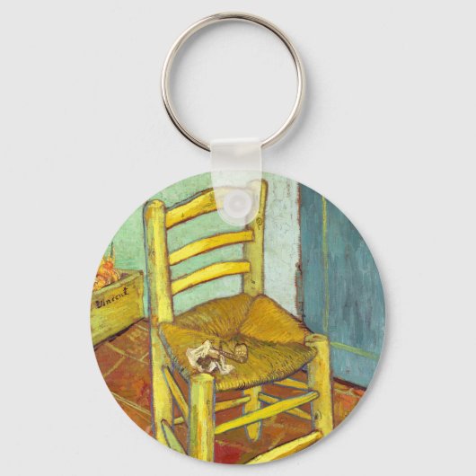 Vincent Van Gogh Vorsitzender mit Pipe Schlüsselanhänger (Vorderseite)