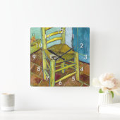 Vincent van Gogh - Vorsitzender von Van Gogh Quadratische Wanduhr (Zuhause)