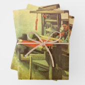 Vincent van Gogh Weaver gegenüber Links Spinnrad Geschenkpapier Set (Beispiel)