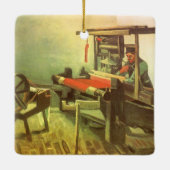 Vincent van Gogh Weaver gegenüber Links Spinnrad Keramikornament (Rückseite)