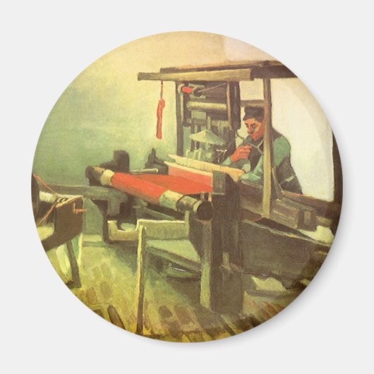 Vincent van Gogh Weaver gegenüber Links Spinnrad Magnet (Vorne)