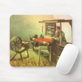 Vincent van Gogh Weaver gegenüber Links Spinnrad Mousepad (Mit Mouse)