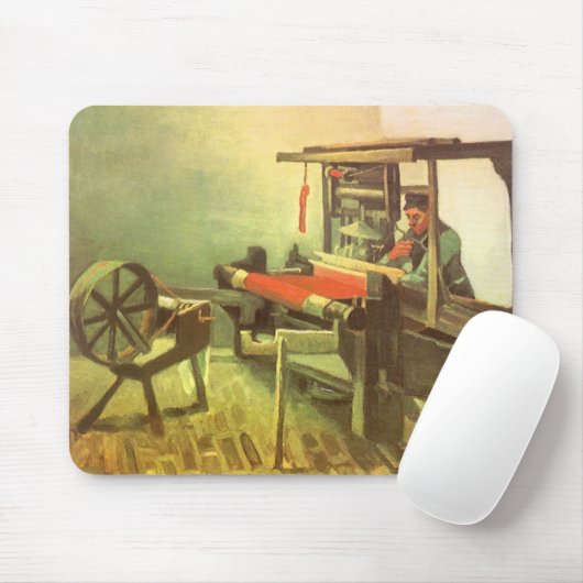 Vincent van Gogh Weaver gegenüber Links Spinnrad Mousepad (Mit Mouse)