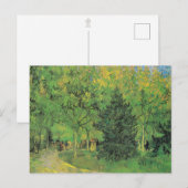 Vincent van Gogh Weg im Park Postkarte (Vorne/Hinten)
