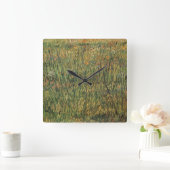 Vincent van Gogh - Weide in Bloom Quadratische Wanduhr (Zuhause)