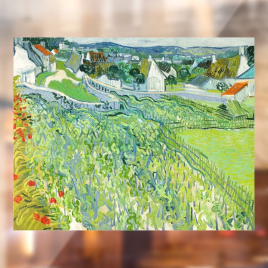 Vincent van Gogh - Weinberge in Auvers Fensteraufkleber (Blatt 2)