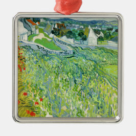 Vincent van Gogh - Weinberge in Auvers Ornament Aus Metall