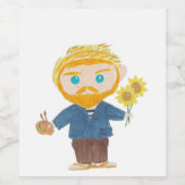 Vincent van Gogh Weinetikett (Einzelnes Label)